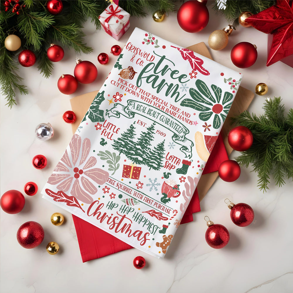 Holiday vacation themed kitchen towel
Christmas family trip kitchen accessories
Family holiday vacation kitchen towel