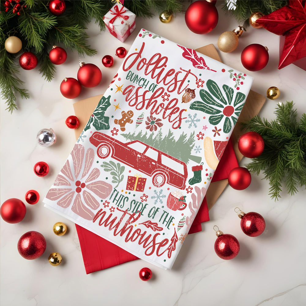 Humorous Christmas kitchen decor
Witty holiday kitchen towel gift
Funny Christmas gift kitchen towel