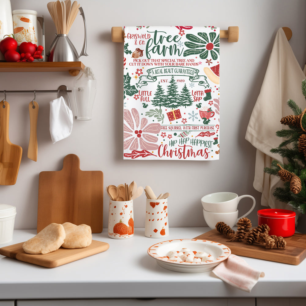 Sarcastic Christmas kitchen accessories
Humorous holiday kitchen decor
Comedy Christmas kitchen towel