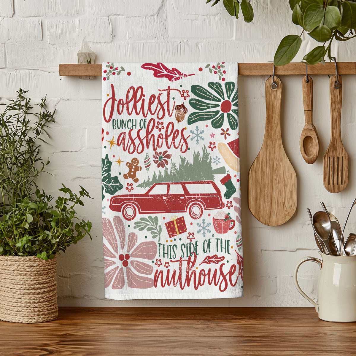 Popular holiday kitchen accessories
Real beaut guaranteed Christmas kitchen towel
Little full lotta sap kitchen towel
