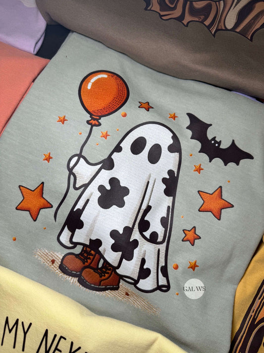 Cow Print Ghost Tee/Sweatshirt