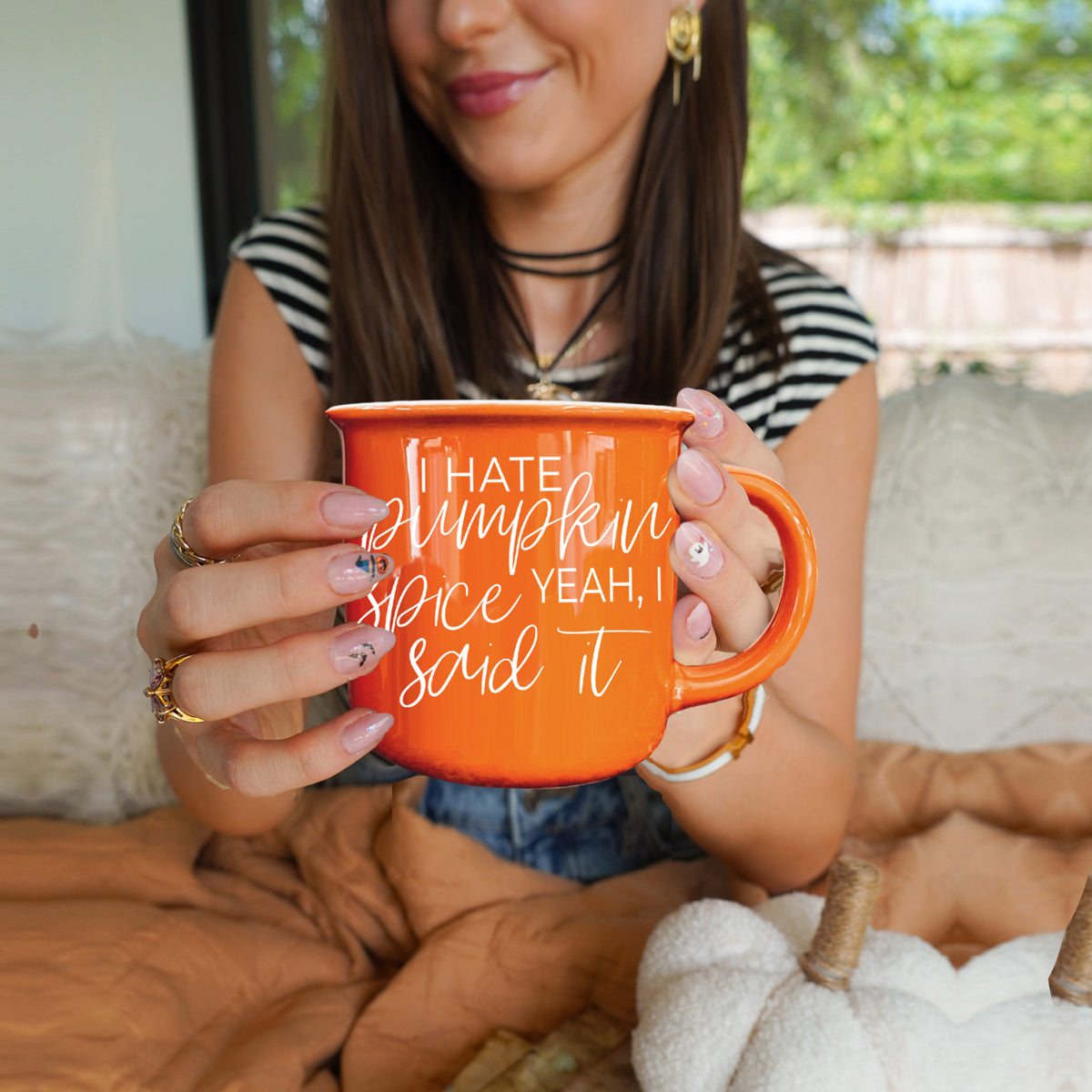 Sarcastic pumpkin mug
Funny fall coffee cup
Anti PSL coffee mug
Coffee humor mug
Pumpkin spice hater cup
