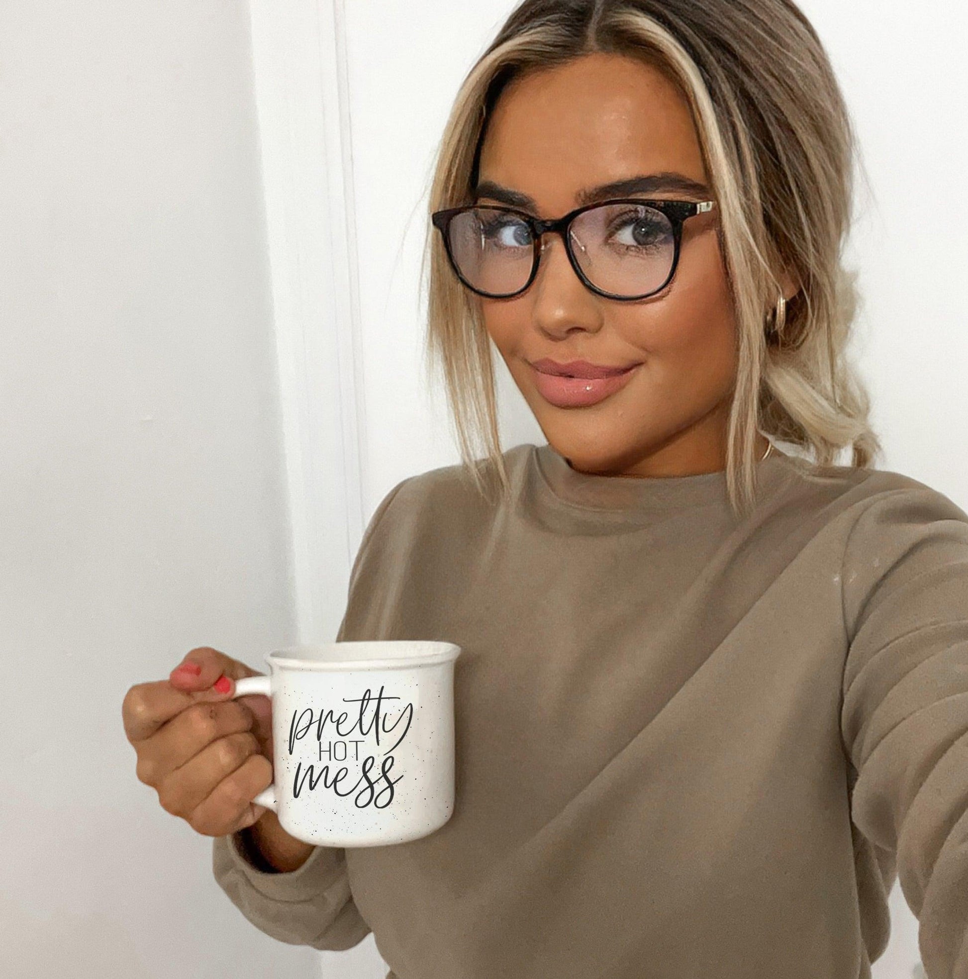 funny glam ceramic mug
beautiful mess coffee cup