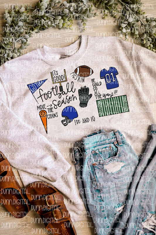 Football Season Details Tee/Sweatshirt