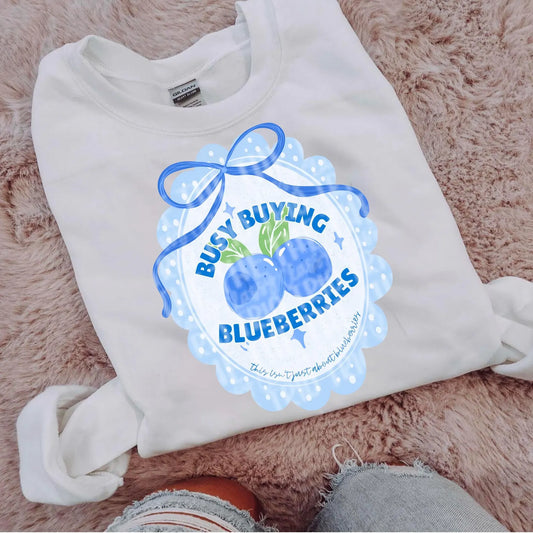 Busy Buying Blueberries Tee/Crewneck
