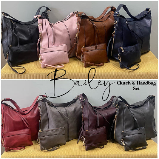Bailey Handbag & Clutch - 2 Piece