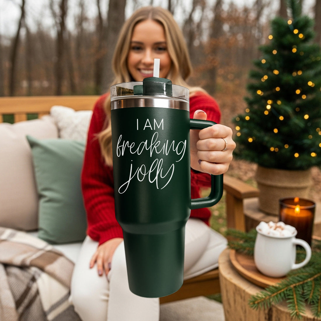 Christmas tumbler collection - I am freaking jolly 40oz complete set
Holiday drinkware set - I am freaking jolly Christmas tumbler red green
Christmas tumbler starter pack - I am freaking jolly 40oz red green