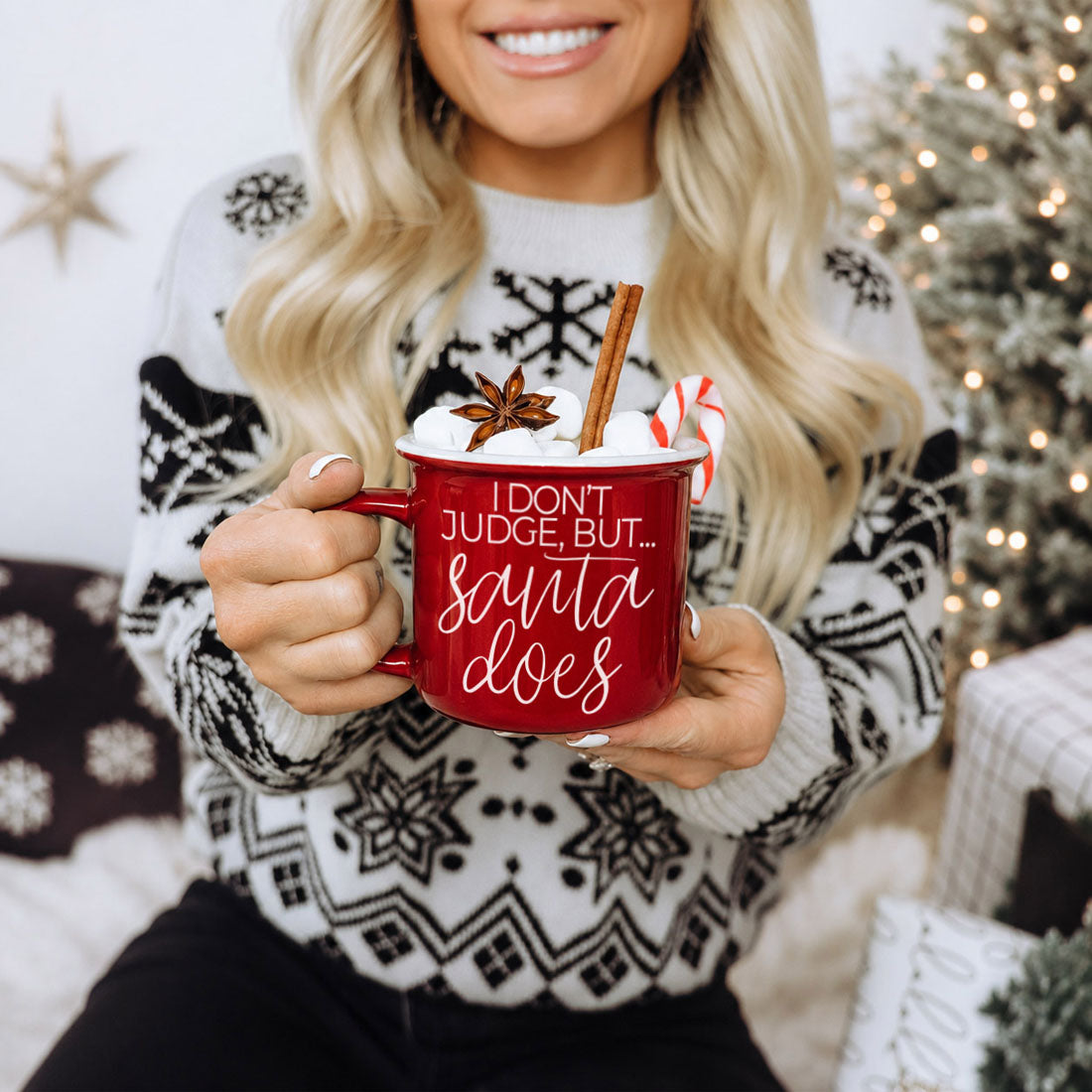 Christmas Eve hot chocolate cup
holiday comfort coffee mug
peppermint cocoa Christmas mug
cozy season coffee cup
Christmas vibes coffee mug
funny Christmas mug that says I don’t judge but Santa does