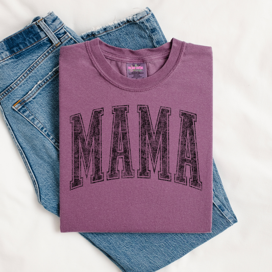 Mama Varsity Graphic Tee or Crewneck Sweatshirt