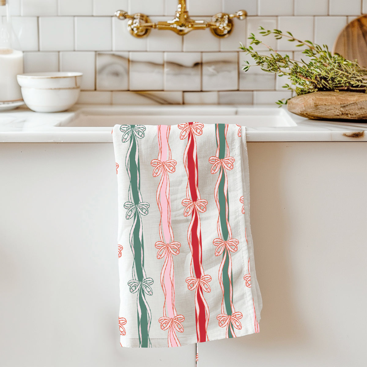 Bow pattern coquette kitchen towel
Coquette holiday kitchen decor bow
Christmas coquette kitchen accessories