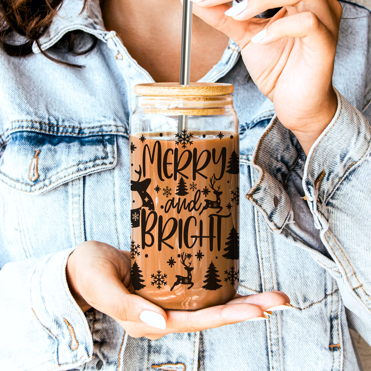 Merry & Bright Glass Cup