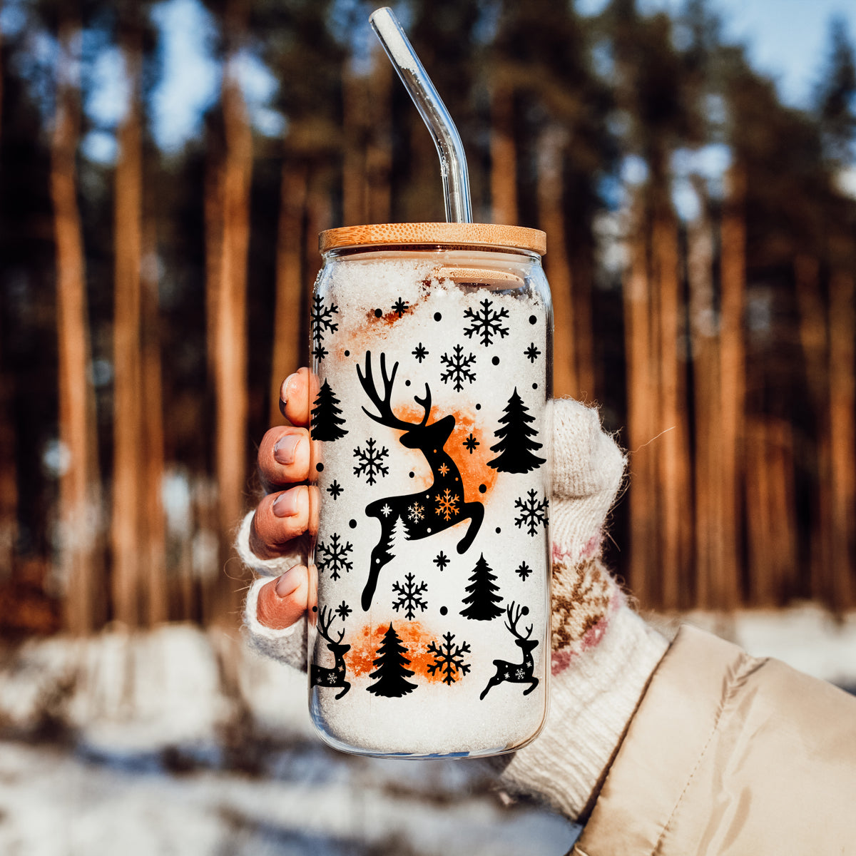 Merry & Bright Glass Cup