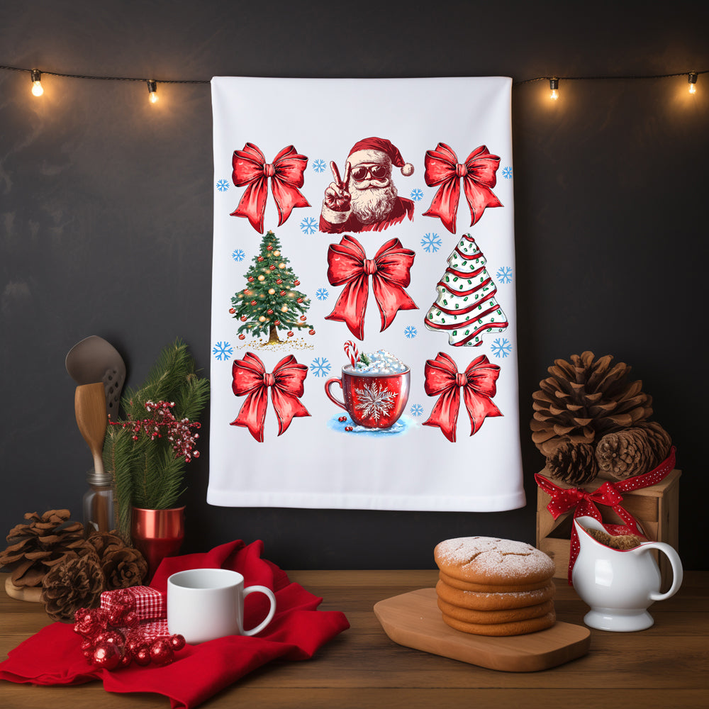 Christmas coquette bow kitchen towel
Coquette Christmas kitchen styling
Christmas coquette home accessories
Coquette holiday kitchen decor towel