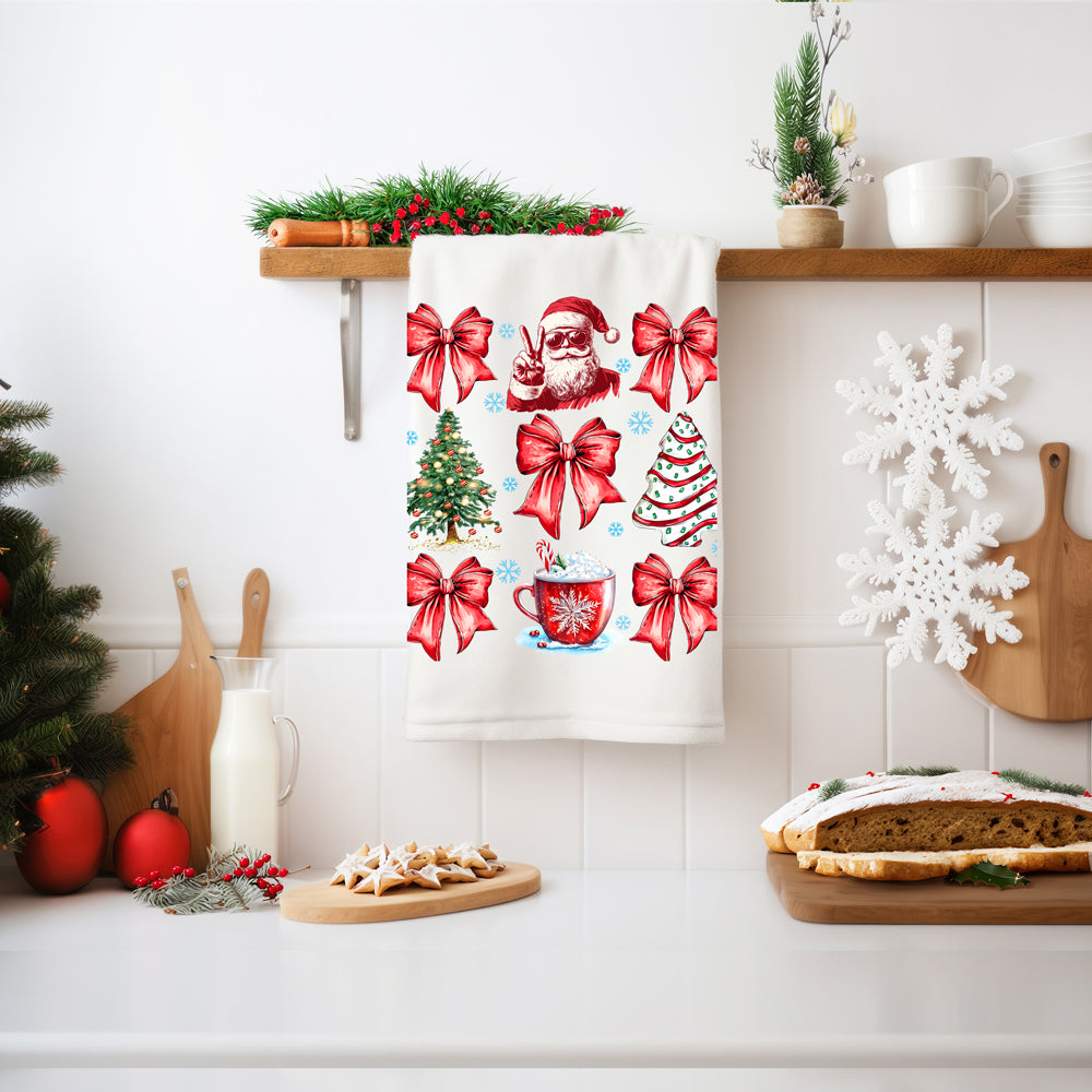 Christmas kitchen towel gifts coquette
Holiday kitchen decor gifts bow
Christmas kitchen accessories gifts
Vintage Santa kitchen towel gift