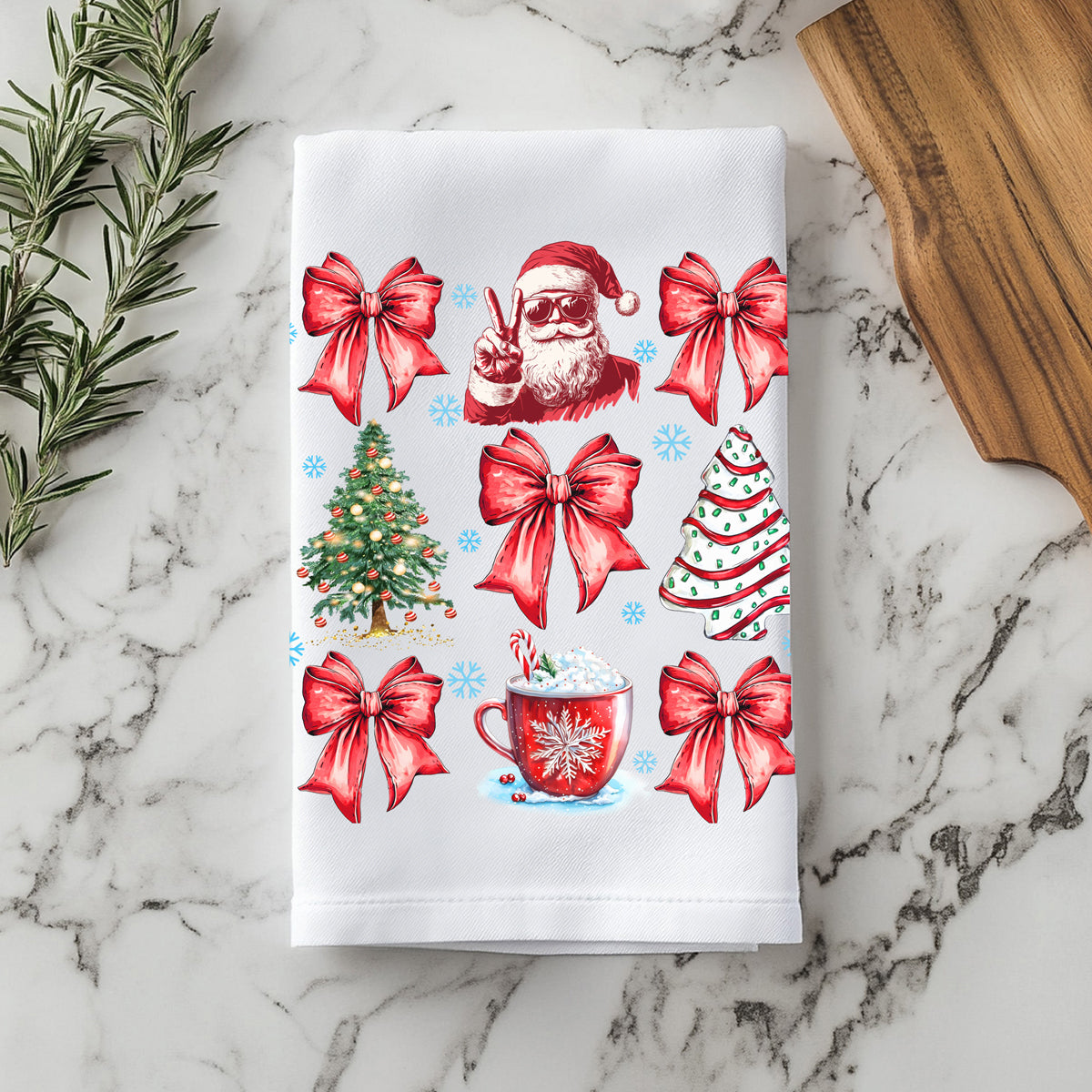 Christmas coquette kitchen towel design
Coquette style Christmas kitchen linens
Bow coquette Christmas home decor