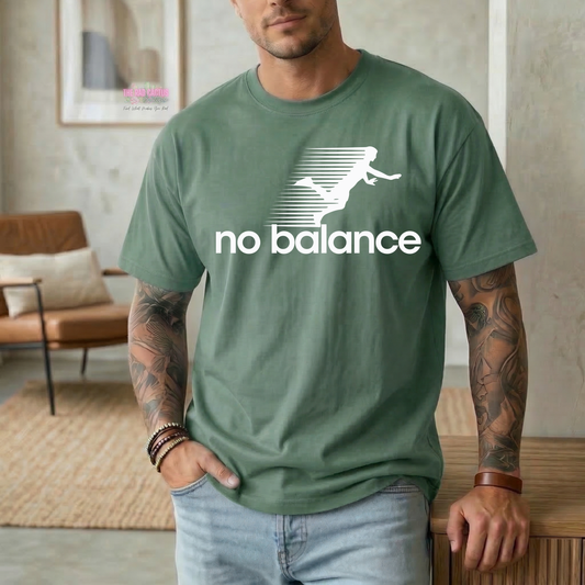 Balance Questionable White Ink Graphic Tee or Crewneck Sweatshirt