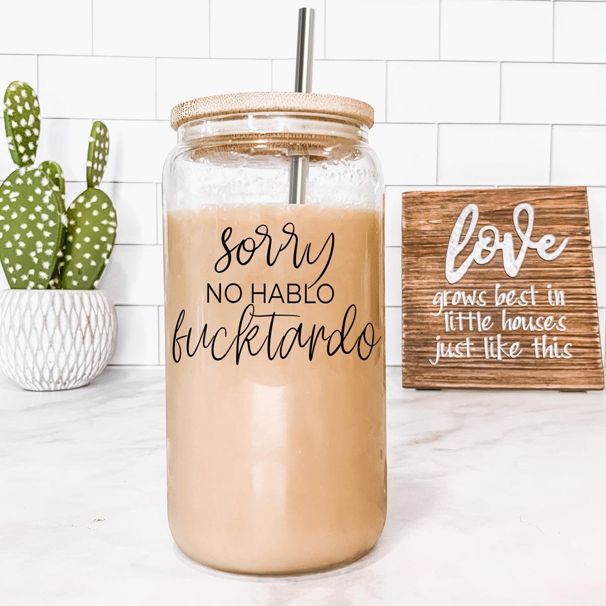 No Hablo Glass Cup