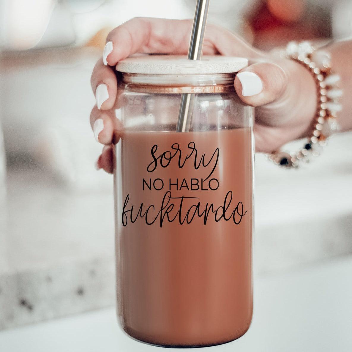 No Hablo Glass Cup