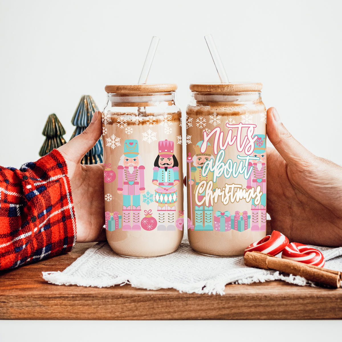 Nutcracker Nuts About Christmas Glass Cup