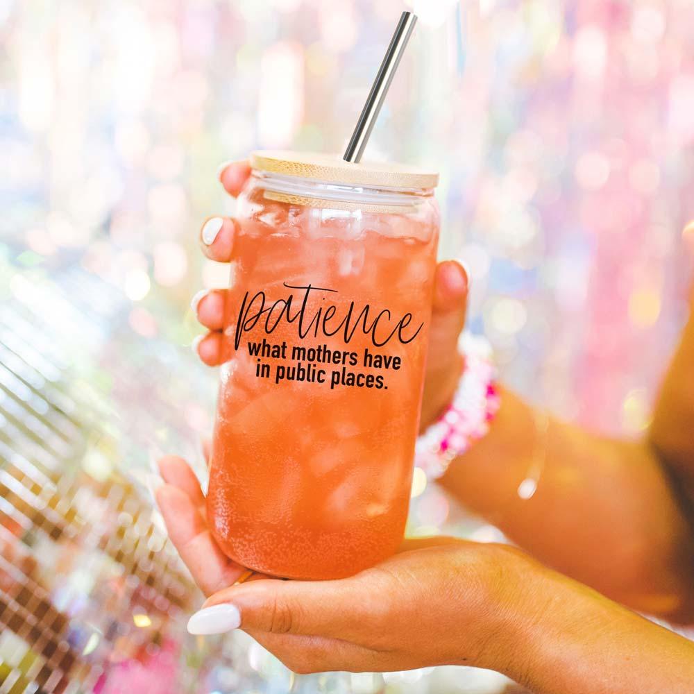 Patience in Public Glass Mug