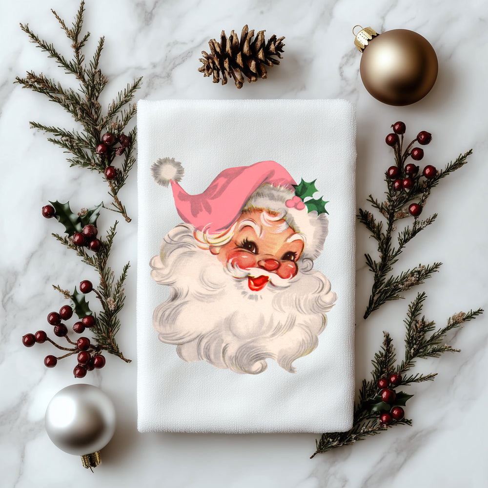 Pink Santa kitchen accessories gift
Vintage Santa kitchen towel present
High quality pink Santa kitchen towel
Premium vintage Santa kitchen towel