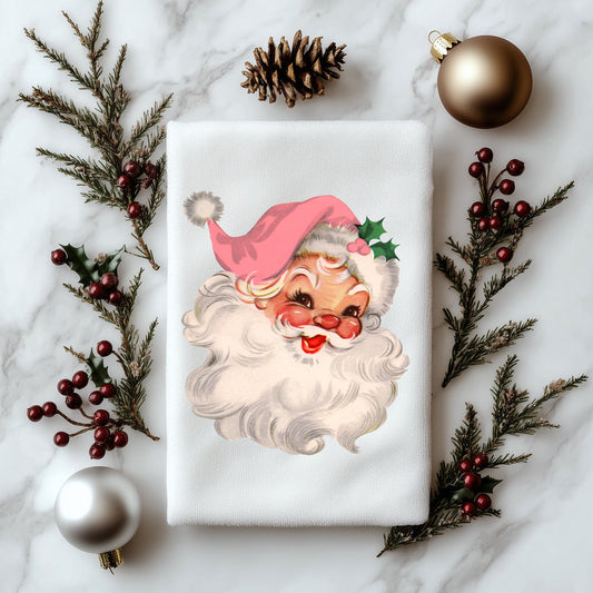 Pink Santa kitchen accessories gift
Vintage Santa kitchen towel present
High quality pink Santa kitchen towel
Premium vintage Santa kitchen towel