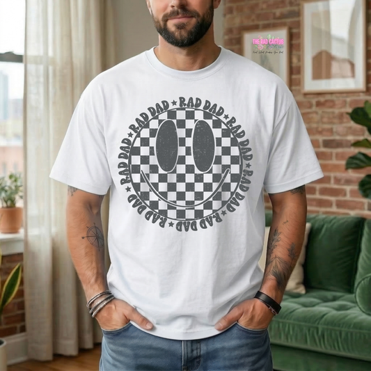 Rad Dad Smiley Graphic Tee or Crewneck Sweatshirt