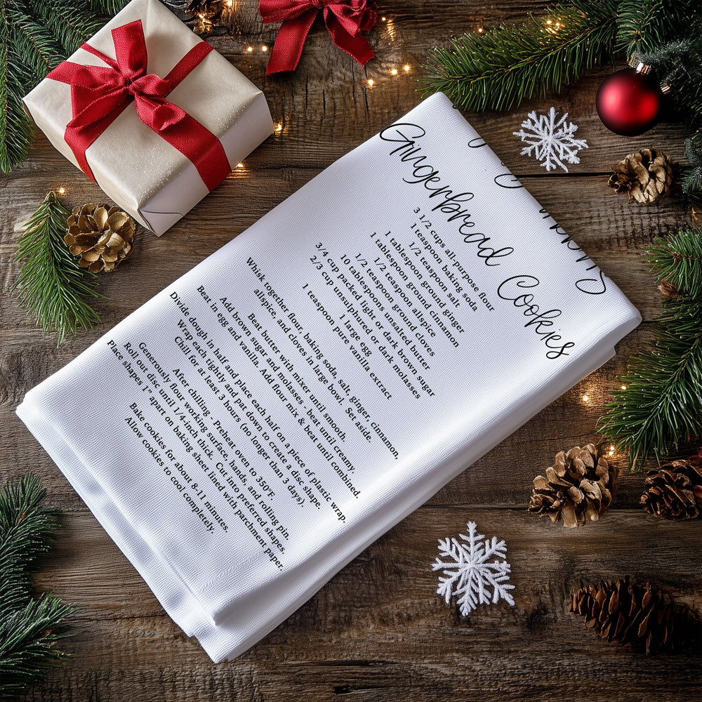 Holiday Cookie Recipe Towel