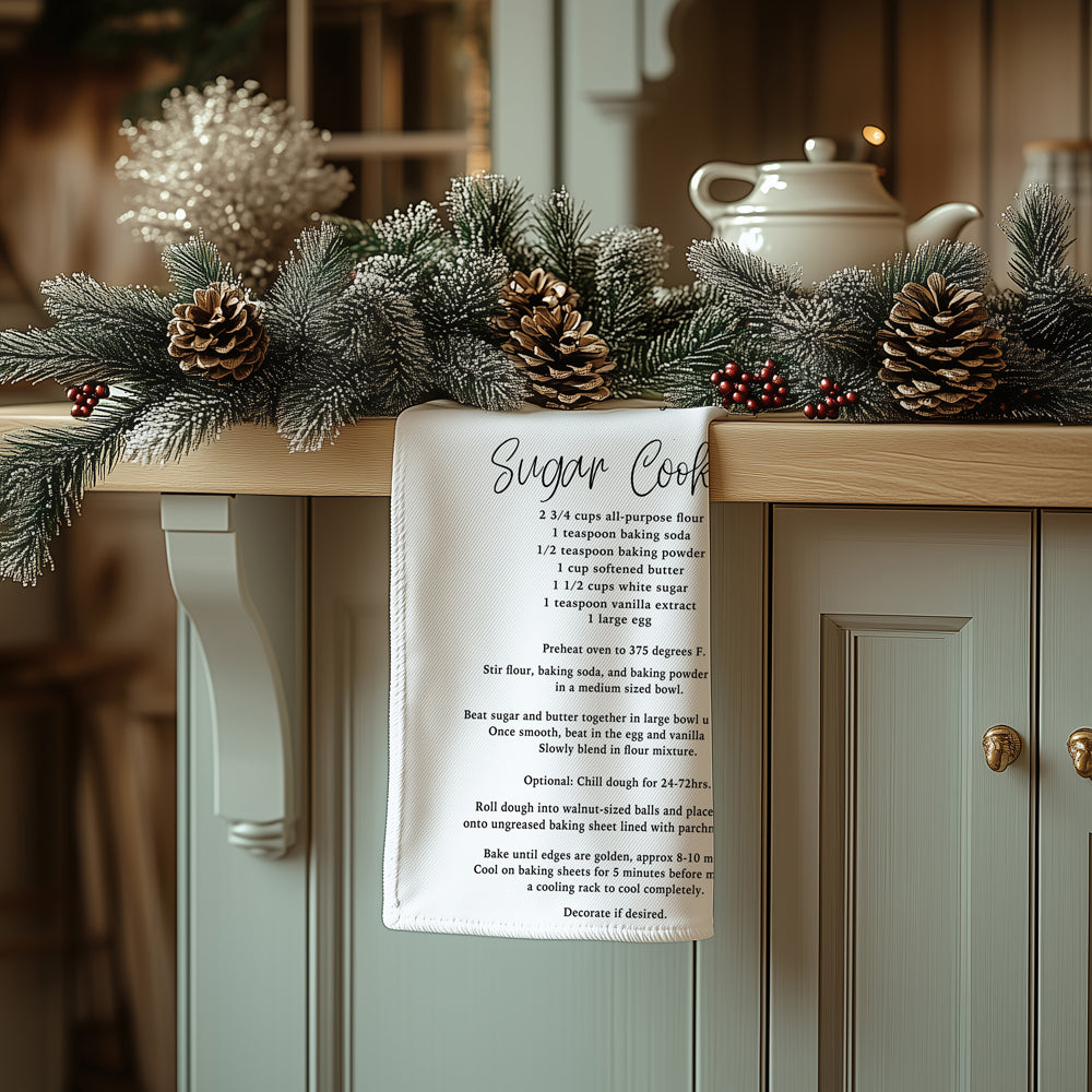 Holiday Cookie Recipe Towel