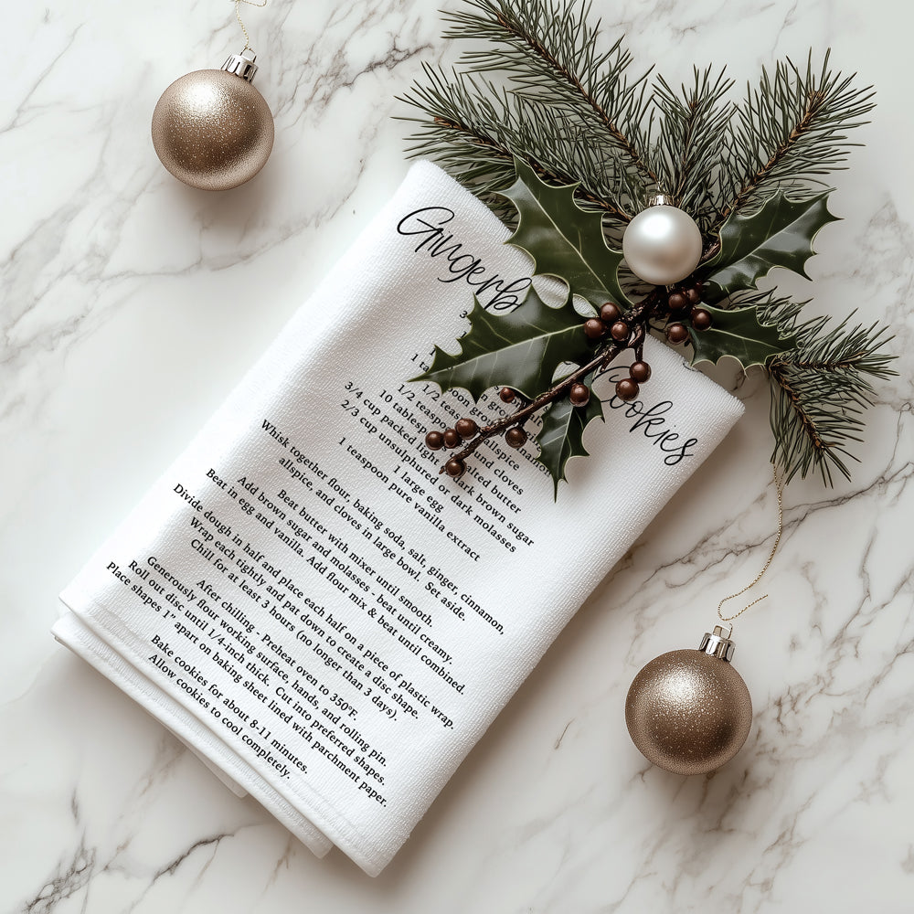 Holiday Cookie Recipe Towel