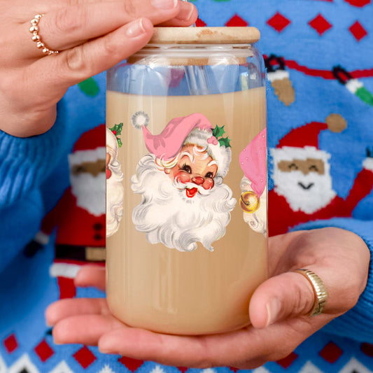 Vintage Pink Santa