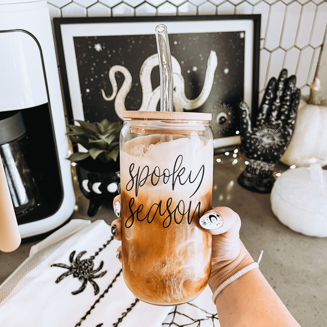 spooky sustainable tumbler
boo crew coffee essential
halloween season gift idea