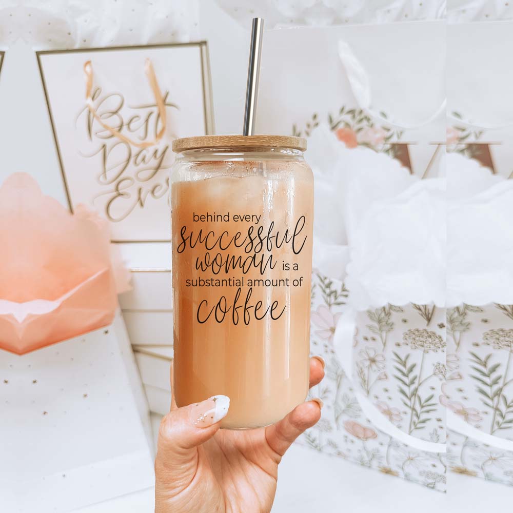 Successful Woman Glass Cup