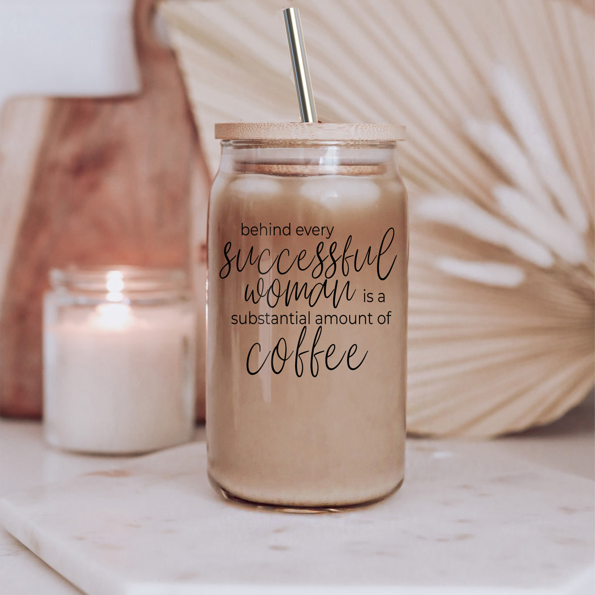 Successful Woman Glass Cup
