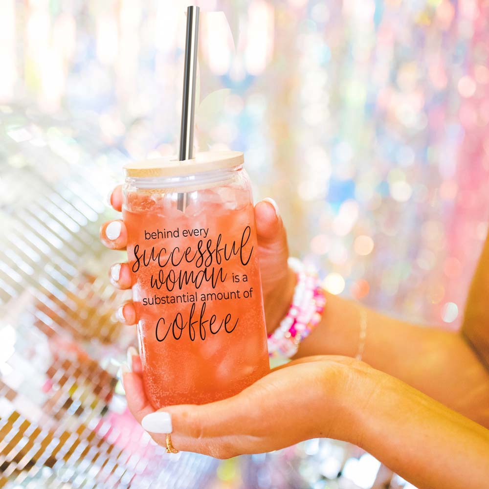 Successful Woman Glass Cup