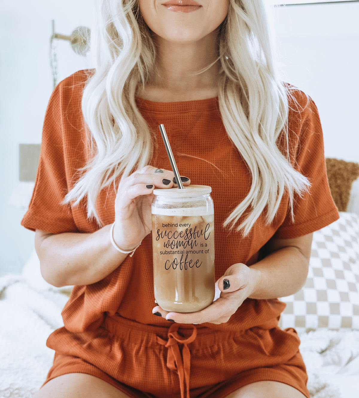 Successful Woman Glass Cup