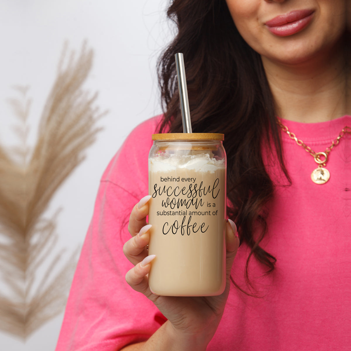 Successful Woman Glass Cup
