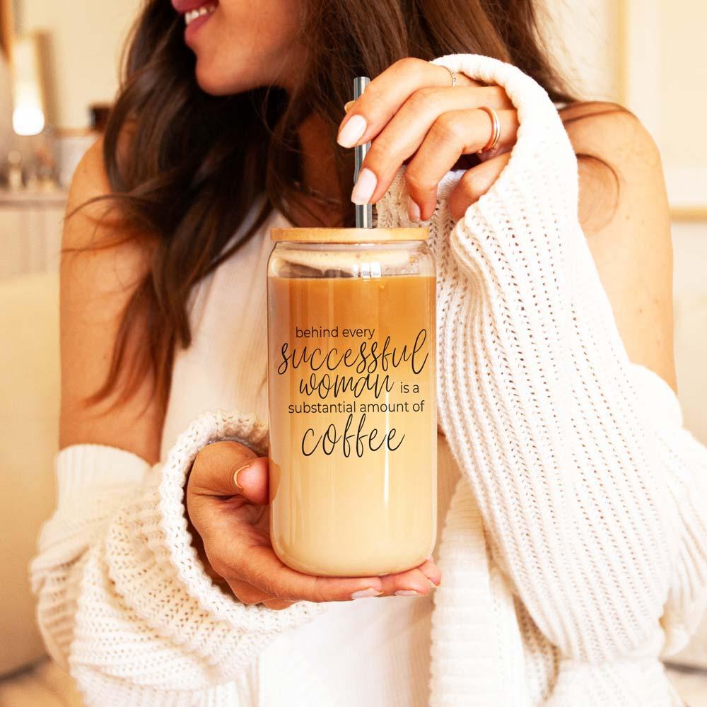 Successful Woman Glass Cup