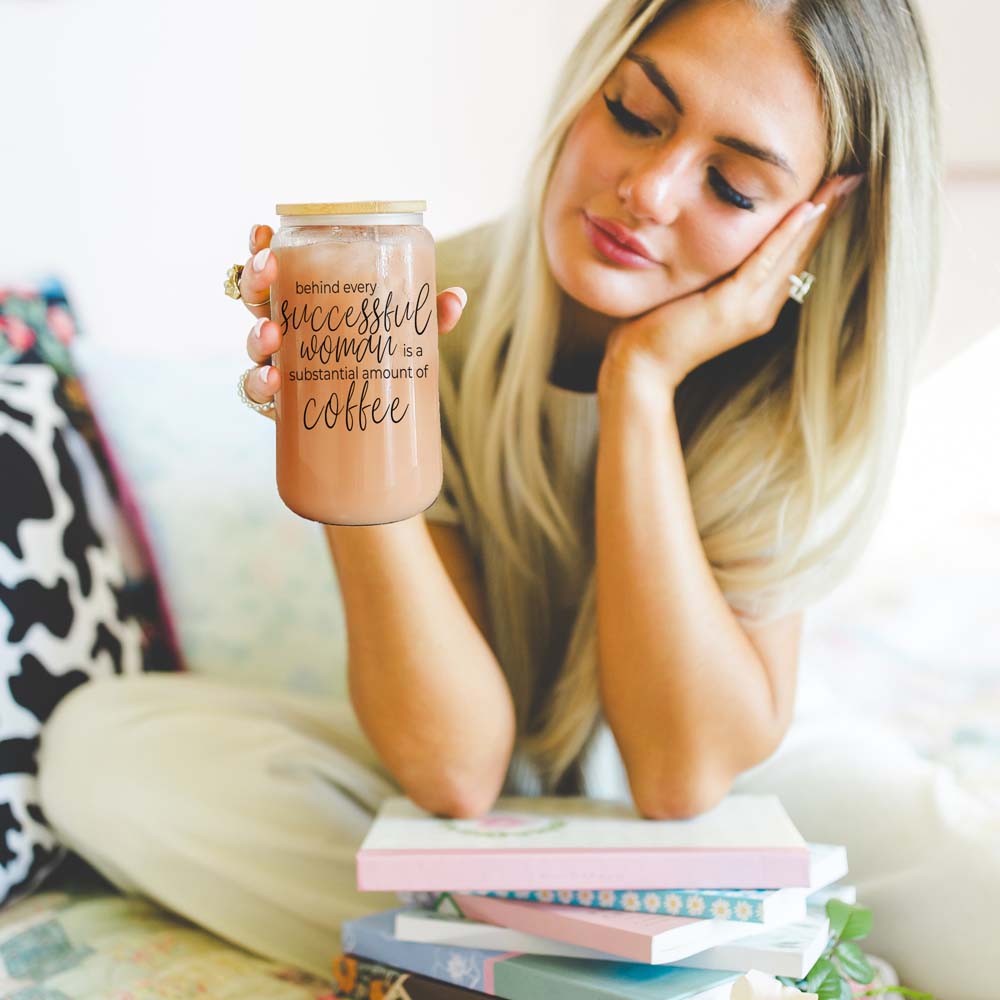 Successful Woman Glass Cup