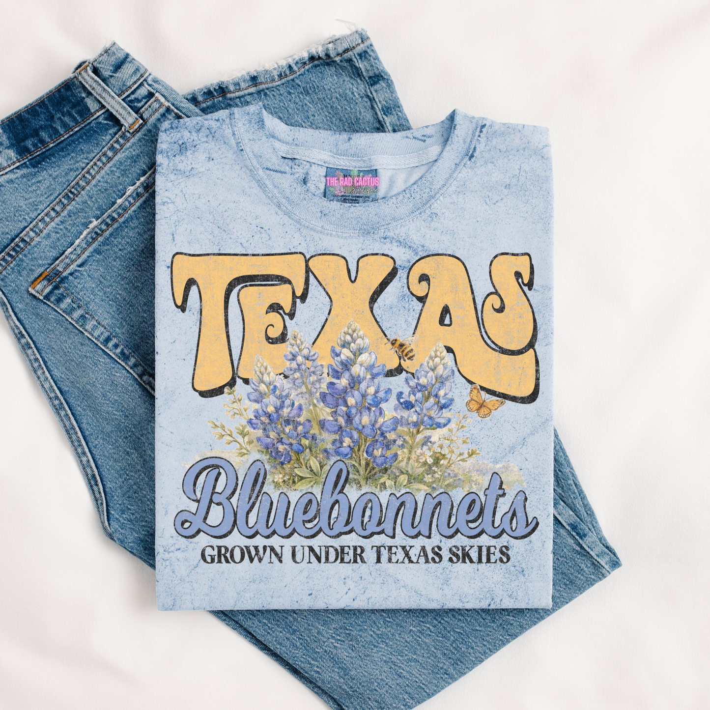 Texas Bluebonnets Graphic Tee or Crewneck Sweatshirt