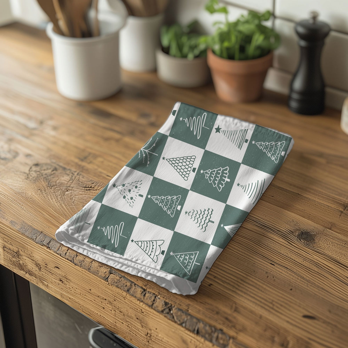 Farmhouse holiday kitchen towel
Modern farmhouse Christmas kitchen towel
Contemporary Christmas tree kitchen decor
Vintage retro Christmas kitchen accessories